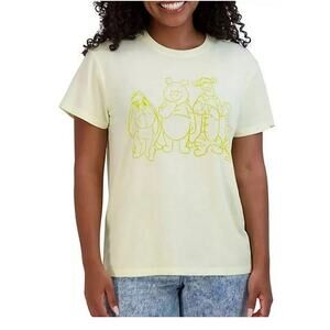 Disney XXL T-Shirt Winnie The Pooh & Forest Friends Yellow Crew Neck Short Slv
